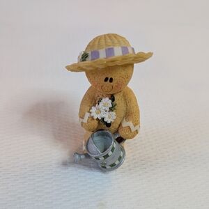 Charming Gingerbread Figurine with Watering Can